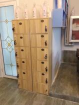 Yoga shop Hairdressing Hall with lock cabinet bag storage staff changing gym cabinet student classroom cabinet wood storage