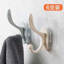 Non-perforated coat hook Wall-mounted thickened door rear hook Bathroom towel rack Hanging hook Coat rack