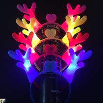 Mid-Autumn Festival festive stalls toys glowing demon horn hair hoop Halloween headdress animal antlers