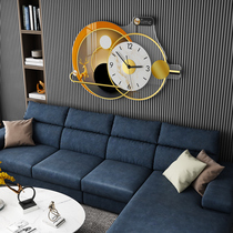 Light luxury Nordic wall clock living room modern simple household fashion net red decoration wall clock atmospheric creative clock
