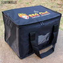 Large aluminum foil thick insulation bag large capacity Oxford cloth portable fresh refrigerator delivery picnic bag custom