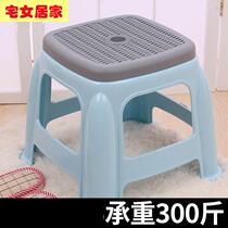 Plastic bench thickness durable household chair economy practical adult strong baby dwarf children anti-slip