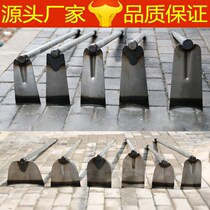 Steel pipe hoe-head agricultural digging hoe landscaping garden weeding and earth tool manufacturer full-steel-steel handle hoe-head running the land stall