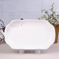  Ceramic household large steamed fish plate grilled fish plate dumpling plate microwave oven tableware 2021 new custom