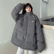 Winter down cotton jacket 2021 new female student coat Korean version of loose cotton short winter cotton padded jacket thickened tide