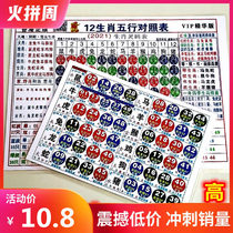 2021 12 Chinese Zodiac five-line comparison table Liuhe data spiritual code scheduling wave color card color map luck reference