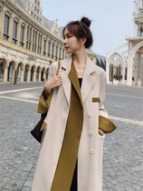 Fashion windbreaker coat womens long model 2021 New Korean version of leisure this year popular high-level feeling hanging coat