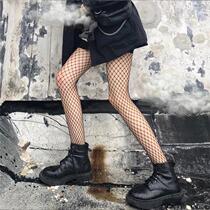 Black silk fishnet socks conjoined sexy grid Black hot girl stockings female JK thin summer Net red pop pantyhose