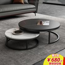 Italian type extremely simple rock plate size round tea table small family type living room