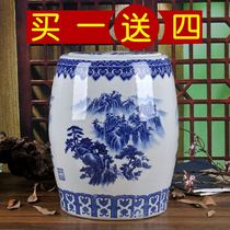 Rice tank ceramic with lid high temperature resistant old-fashioned large-capacity sealed tank moisture-proof and insect-proof rice storage box flour sealed box trick