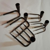 Iron rake agricultural tool steel rake grappling hook nail rake three or four tooth rake loose soil Harrow turning soil rake garden rake