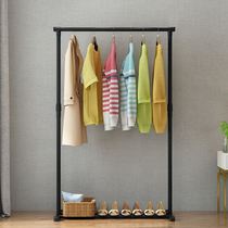 Indoor drying rack floor-to-ceiling household balcony drying rack simple telescopic folding clothes rack bedroom single pole hanger
