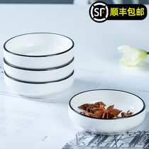 Nordic household taste dishes 4 6 Round Square creative ceramic tableware small dish hot pot dip sauce sauce sauces