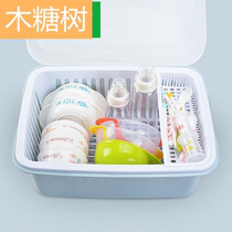 Baby tableware storage box baby food bowl chopsticks spoon bottle storage box bowl cabinet basin dust-proof and insect-proof baby