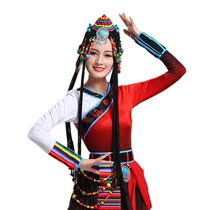 Tibetan headdress female Tibetan stage performance minority dance hair accessories braids Tibetan braids accessories accessories photo tide