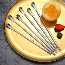 Mixing spoon 304 stainless steel long handle honey spoon coffee spoon whipper seasoning stick small spoon long ice spoon spoon