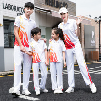 Summer table tennis uniforms broadcast gymnastics competition training uniforms for men and women short-sleeved trousers