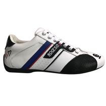  White shoes full leather SPARCO racing summer car low-top leisure sports riding cardin driving single shoes men and women