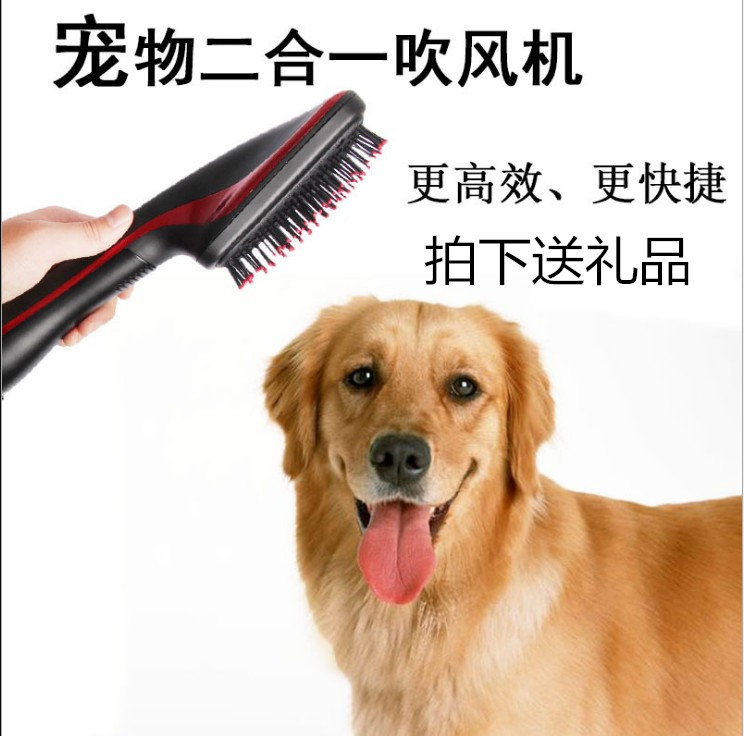 Pet hair dryer Dog blow drying artifact Cat special mute blow comb one-piece pull hair drying Small dog Teddy