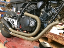 Jinjila 300 modified motorcycle exhaust pipe banana cloth heat insulation cloth sound insulation anti-scalding cloth BD300 all models