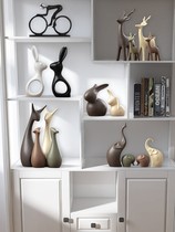 Small ornaments creative home living room TV wine cabinet porch light luxury modern office Nordic deer craft decorations