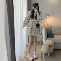 Early autumn long sleeve dress women 2021 new autumn fashion small doll skirt loose temperament floral skirt