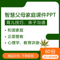 School family education lecture training courseware PPT parenting parent-child communication skills positive discipline materials