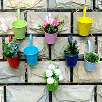 American Iron Art Hook Flower Barrel Vegan Iron Craft Vase Small Freshener Bedroom Table Balcony Pendant With Flower Pots