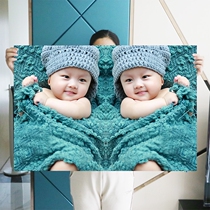 Baby poster preparation for pregnancy wall painting beautiful and beautiful twin baby wall stickers bedroom pregnant woman prenatal education preparation for pregnancy