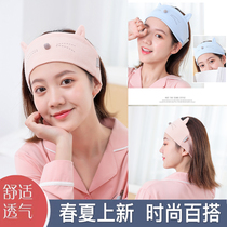 Monthly headscarf hairband Summer thin female postpartum forehead protection with spring and autumn windproof maternity confinement hat supplies