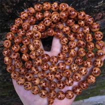 Taihang cliff cypress hand string 108 full tumor scar birds eye aging material High oil old material 108 Buddha beads Rosary mens and womens bracelets