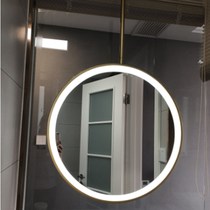 Hanging mirror hanging double mirror Nordic LED bathroom mirror toilet mirror luminous hanging mirror hanging air bathroom round mirror day