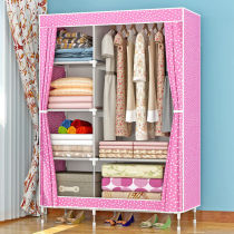 Simple cloth cabinet Steel pipe thickened reinforced wardrobe Bedroom furniture storage rack Household wardrobe assembly storage cabinet