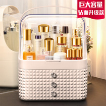 Net red cosmetics storage box lipstick skin care dressing table household dustproof desktop finishing acrylic shelf