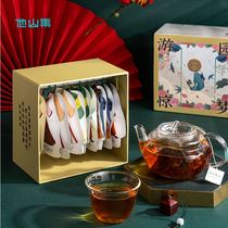 Thashan Collection Overlord Tea Ji Joint Garden Dream New Years Day Spring Festival gift box tea bag red and white peach Oolong Tea