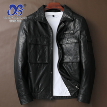 Imported cowhide leather vegetable tanning oil wax vintage leather mens coat riding motorcycle leather jacket 2021 autumn and winter New