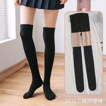 jk socks autumn girl black courtyard style student stockings non-slip socks calves thin cute Spring and Autumn Ladies