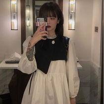 2021 spring two-piece new fashion trend simple Korean version loose comfortable retro girl dress set