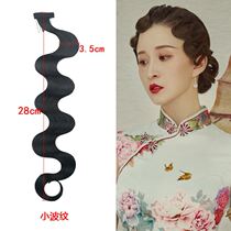 Costume wig Vintage big wave Cheongsam modeling Studio Republic of China old Shanghai performance hand-pushed corrugated bangs hair piece