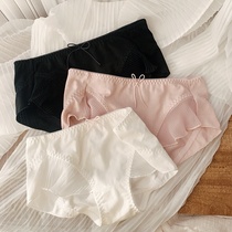 Japanese sweet jacquard cotton waist girl underwear cute flying edge cotton socks bag buttocks ladies breifs has a large size