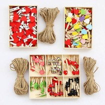 Hemp rope decorative wall creative hanging wall bedroom Girl clip string kindergarten photo wall sticker ins style wall
