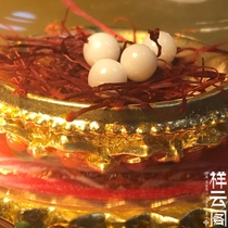 Iwazang took out the pearl-colored solid 5MM large open tower knot for relic pagoda Gawu box of Pharmacist Buddha