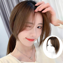 Eight-character bangs wig piece in the air sub-clip Patch Line real hair forehead invisible one piece of micro-roll on both sides