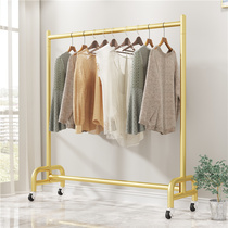 Movable multifunctional drying rack floor-standing single pole drying hanger dormitory clothes hanger with wheels