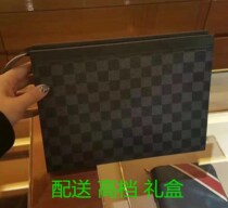 Mens handbags V lvho2022 new business casual cow leather black gaggers with bag washing bag for womens handbag