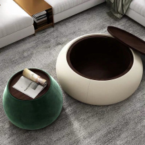 Storage coffee table round modern minimalist creative coffee table Nordic designer furniture Light luxury style living room small apartment