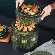 Multi-layer hollow vegetable cover breathable summer mosquito-proof food cover kitchen table with leftovers storage box artifact