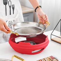 Spanish seafood rice pot hotel restaurant fries chicken plate induction cooker gas stove stainless steel steak frying pan