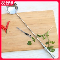 Stir-fry spoon Chef long handle small soup spoon Restaurant special extended stir-fry spoon Solid handle non-magnetic stainless steel stir-fry spoon
