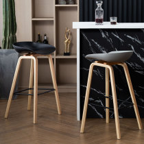 Nordic bar chair Danish creative modern simple bar chair solid wood bar stool cashier front bar chair stool